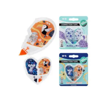 M&G Correction Tape Roller 5mm*10m Heart Animals Know / HACT2168 مصحح رول