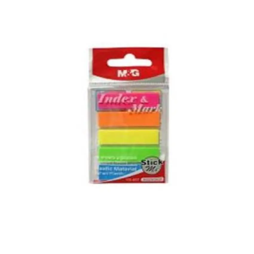 M&G Sticky Notes Index Plastic PP Tab Fluo 45*12mm 5 Col 125sh / AS23O528 ورق لاصق للفهرسة