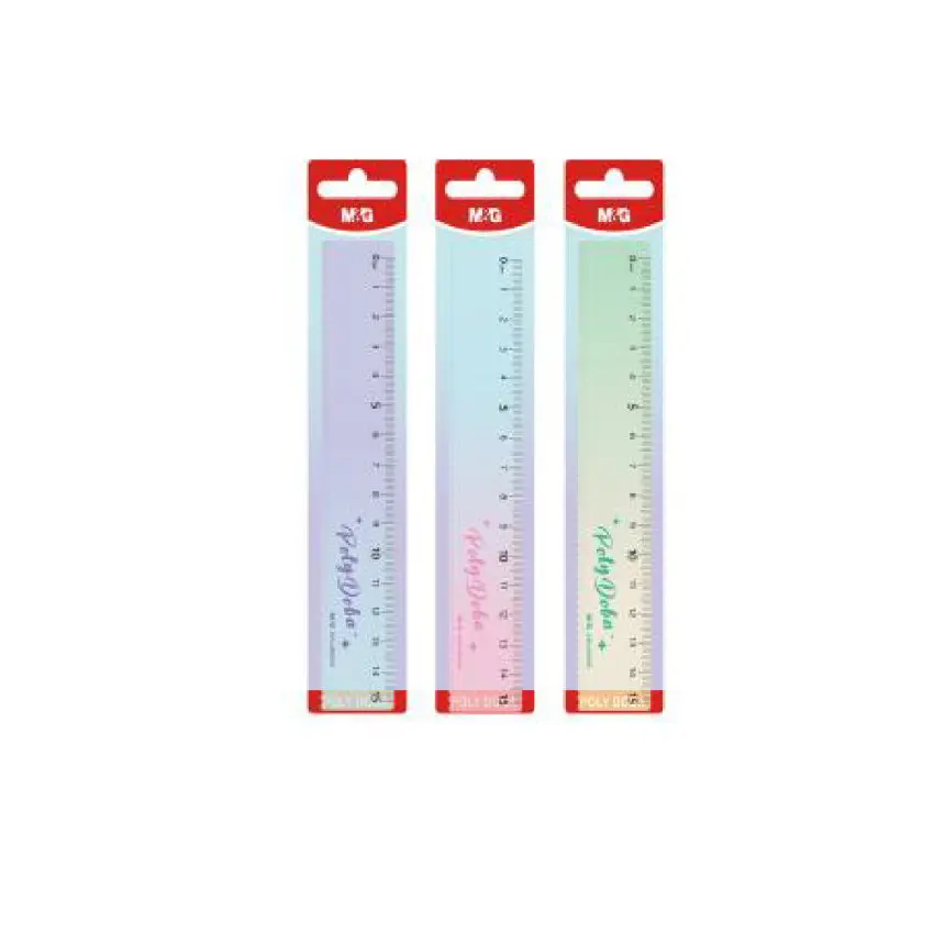 M&G Transparent Plastic Ruler 15cm Poly Doba ZicZac / ARL960EB مسطرة بلاستيك زيكزاك