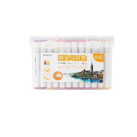 M&G Sketch Double-Tips Markers 108 Colors / APMV09E1 تلوين مائي