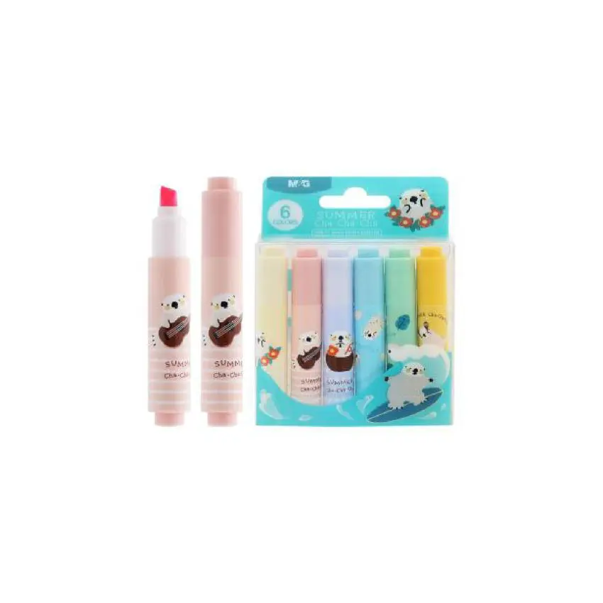 M&G Mini Highlighter (Set 6 Colors) Pastel Summer Cha-Cha / AHM29672 اقلام فوسفوري صغير