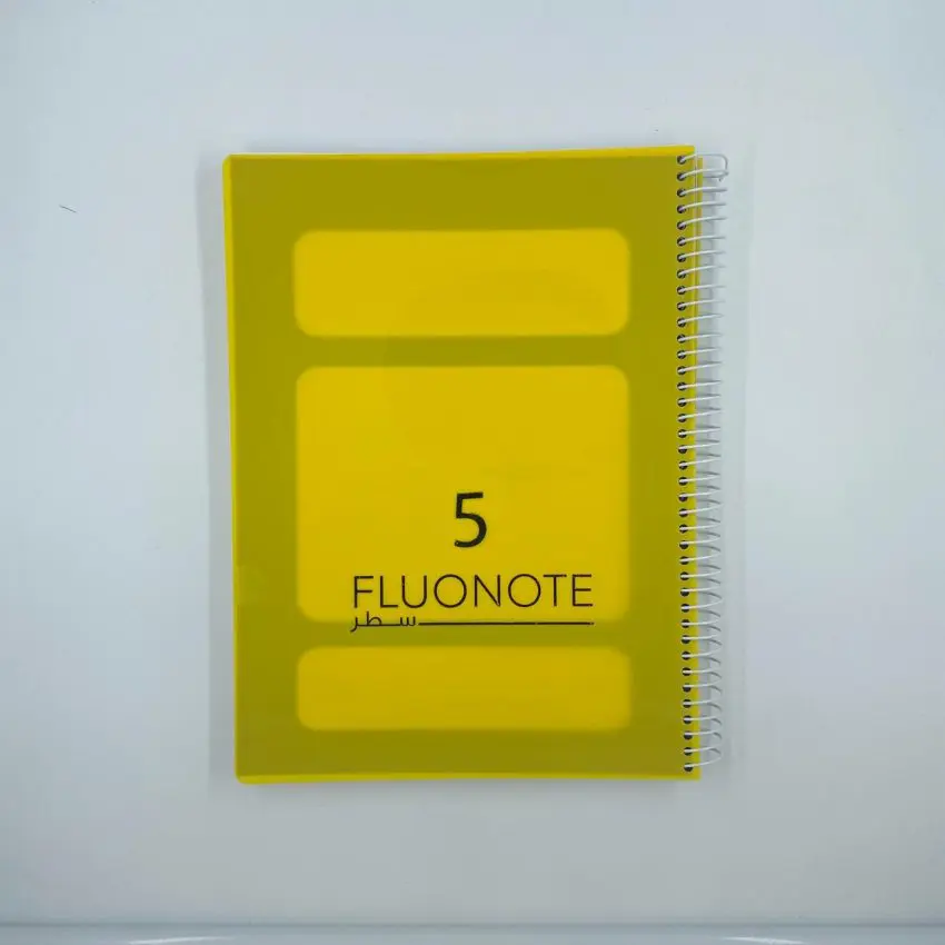 PD FluoNote Plastic Notebook A4 5 Subjects Line 144sh 70g Spiral / PP232B دفتر راسور