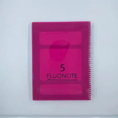 PD FluoNote Plastic Notebook A4 5 Subjects Line 96sh 70g Spiral / PP270B دفتر راسور