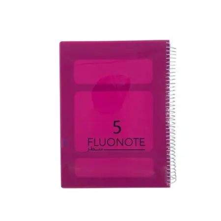 PD FluoNote Plastic Notebook A4 5 Subjects Line 96sh 70g Spiral / PP270B دفتر راسور
