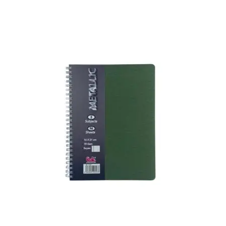 PD FluoNote Matalic Plastic Notebook A5 5 Subjects Square 96sh 70g Spiral / PP427 دفتر راس