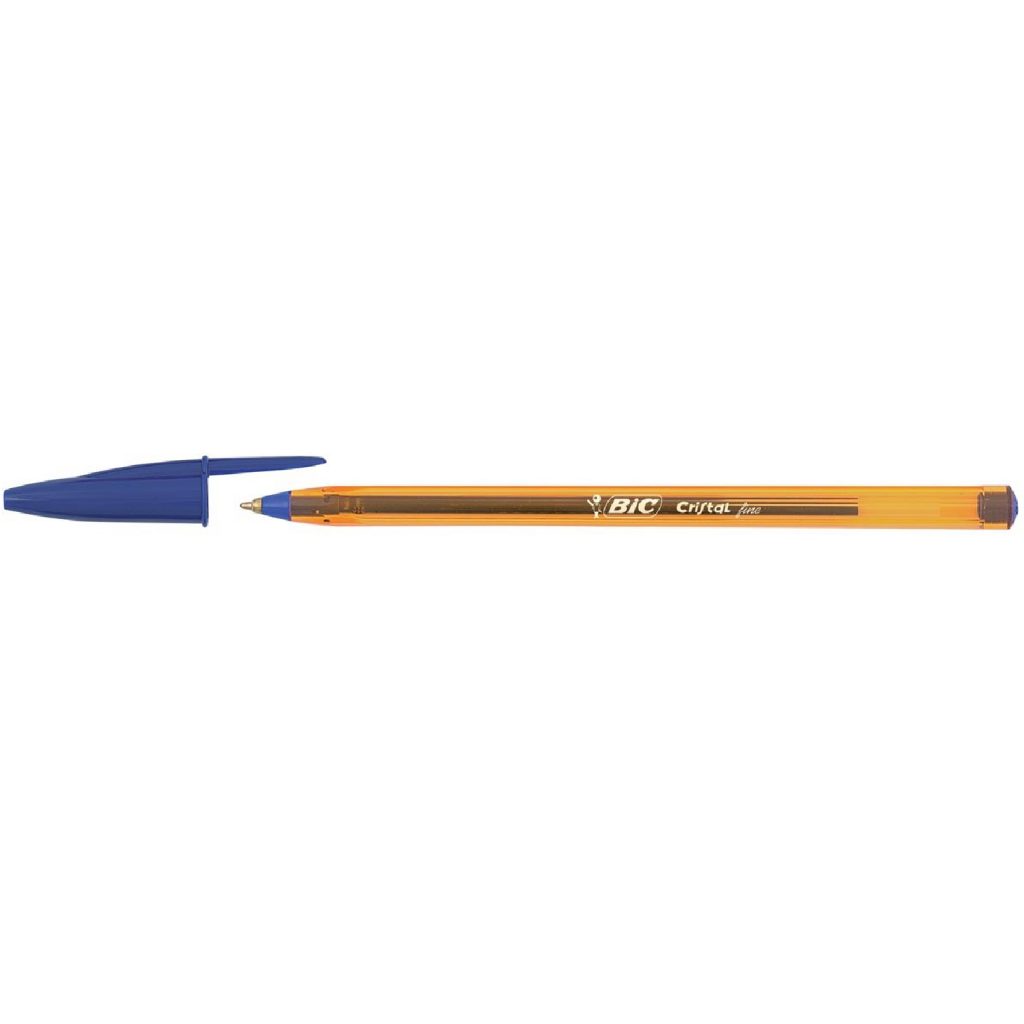 BIC Cristal FINE Ball Pen 0.8 Blue قلم حبر ناشف