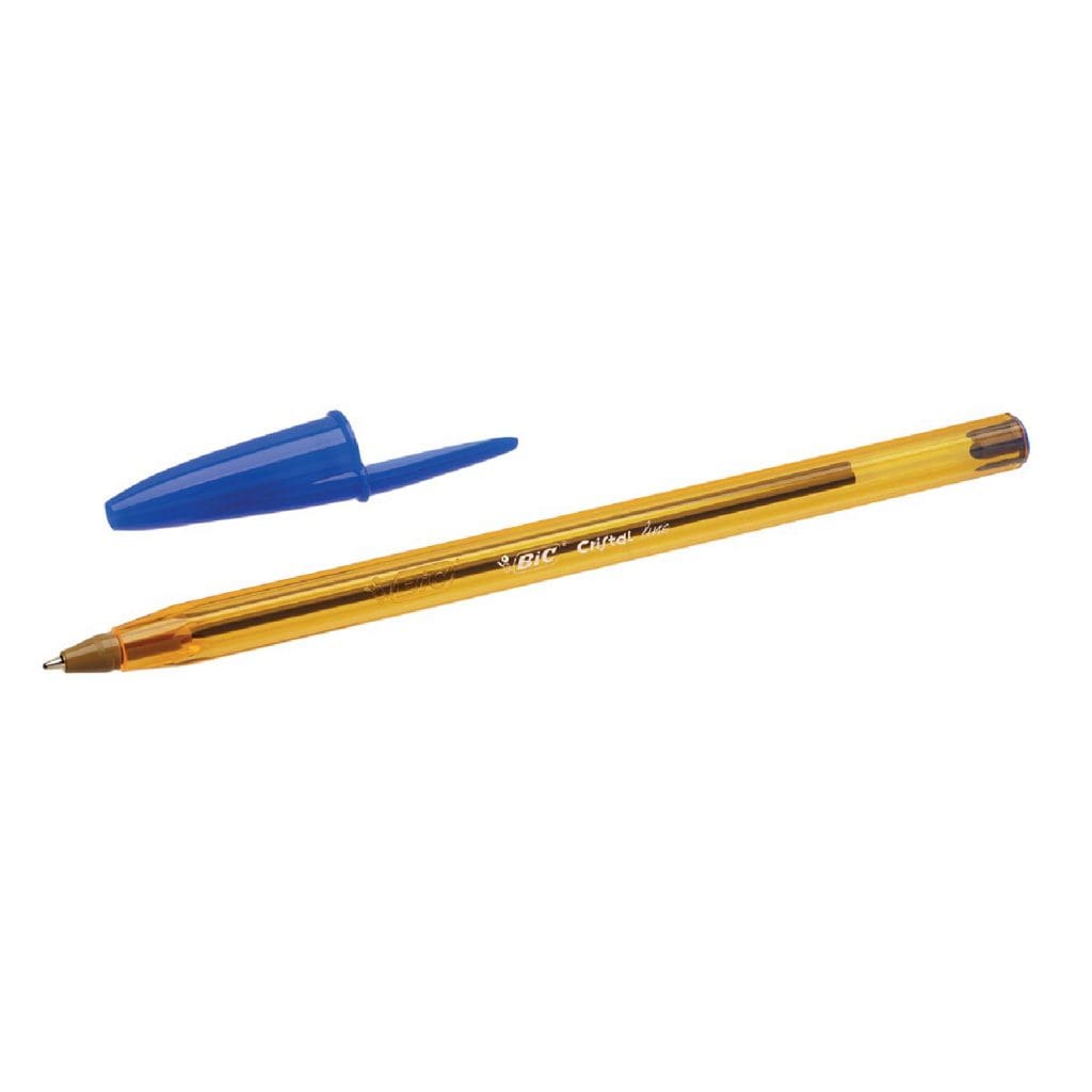 BIC Cristal FINE Ball Pen 0.8 Blue قلم حبر ناشف