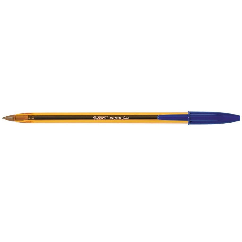 BIC Cristal FINE Ball Pen 0.8 Blue قلم حبر ناشف