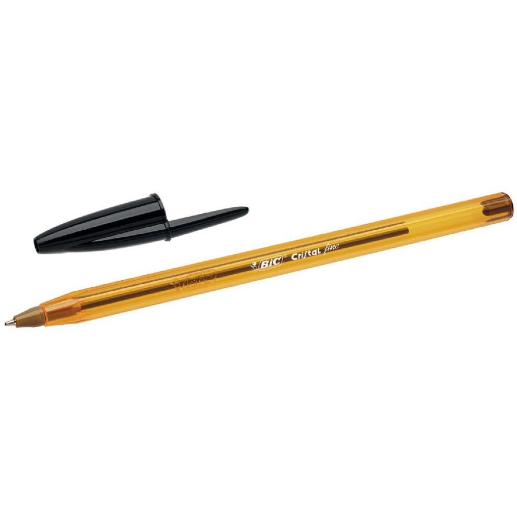 BIC Cristal FINE Ball Pen 0.8 Black قلم حبر ناشف