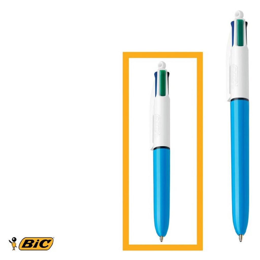 BIC 4 Colors Ball Pen 1.0mm / MINI قلم حبر 4 الوان