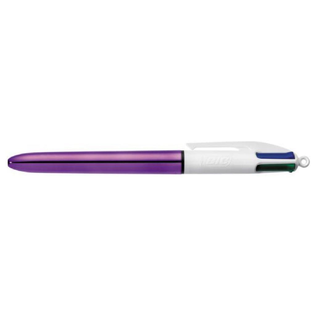 BIC 4 Colors Ball Pen 1.0mm / SHINE قلم حبر 4 الوان