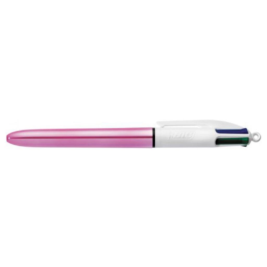 BIC 4 Colors Ball Pen 1.0mm / SHINE قلم حبر 4 الوان