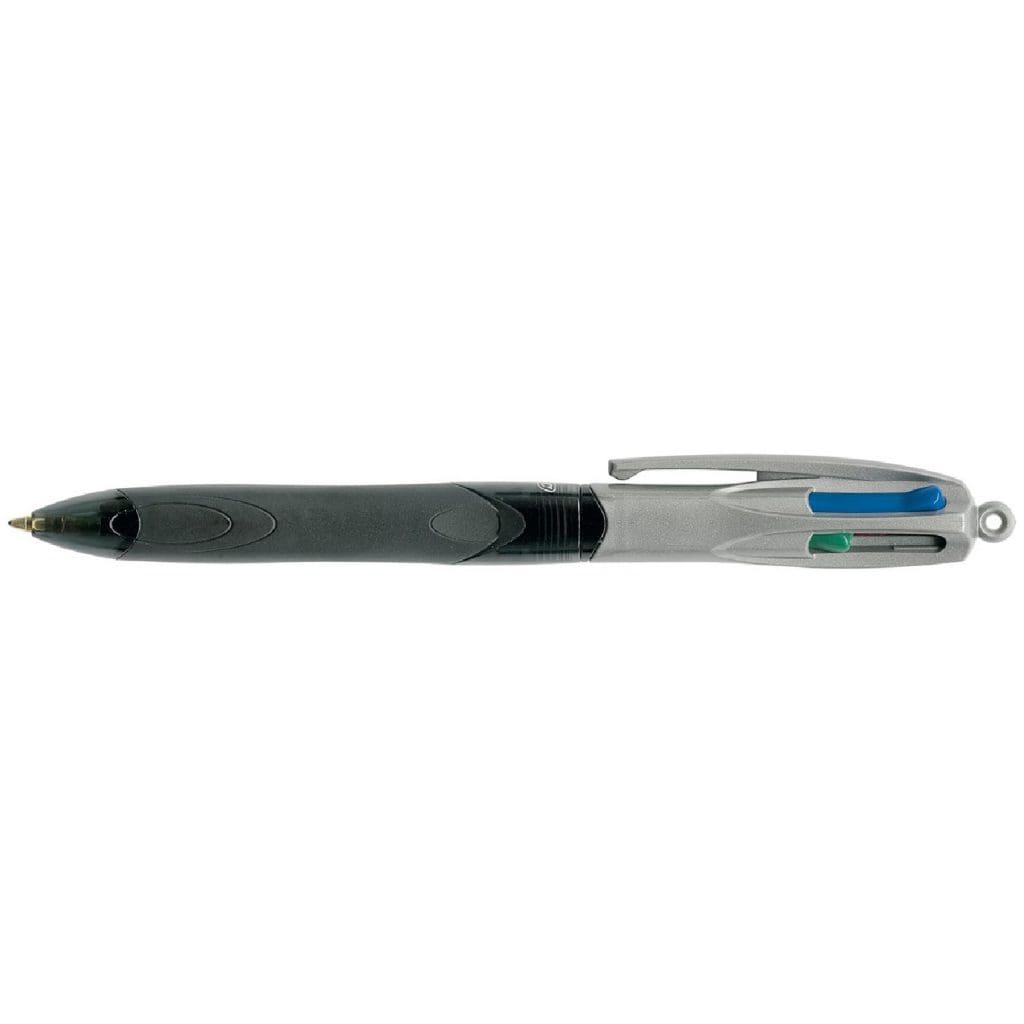 BIC 4 Colors Ball Pen 1.0mm / GRIP PRO / BK قلم حبر 4 الوان