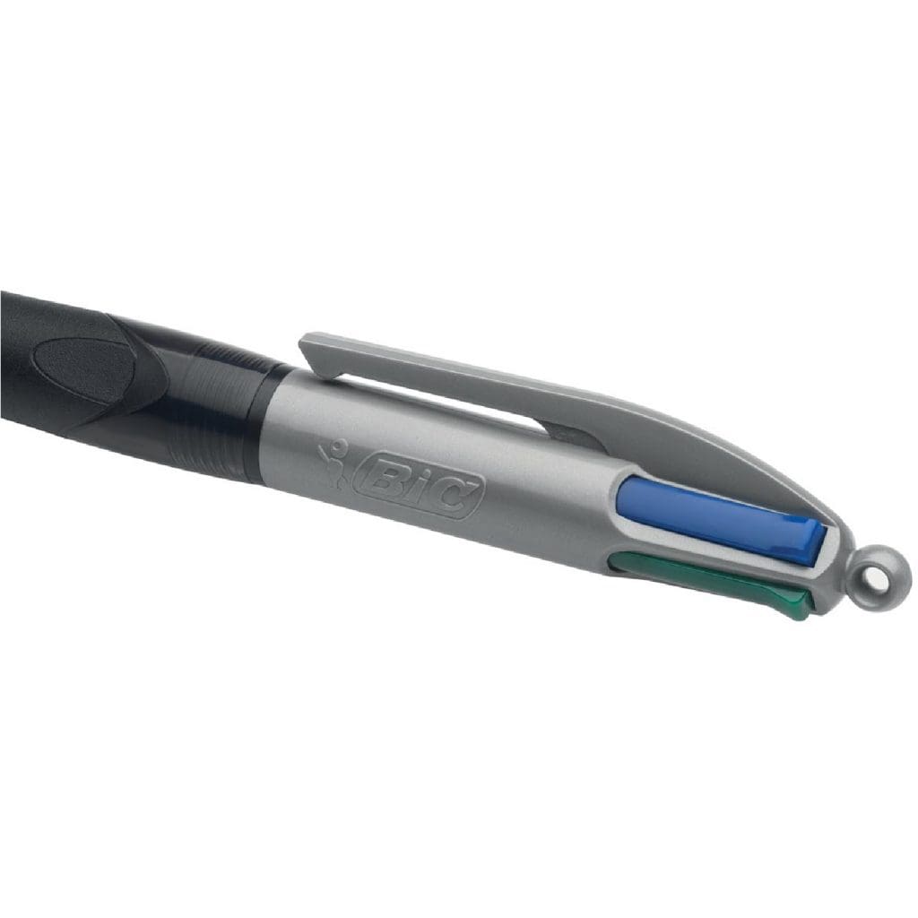 BIC 4 Colors Ball Pen 1.0mm / GRIP PRO / BK قلم حبر 4 الوان