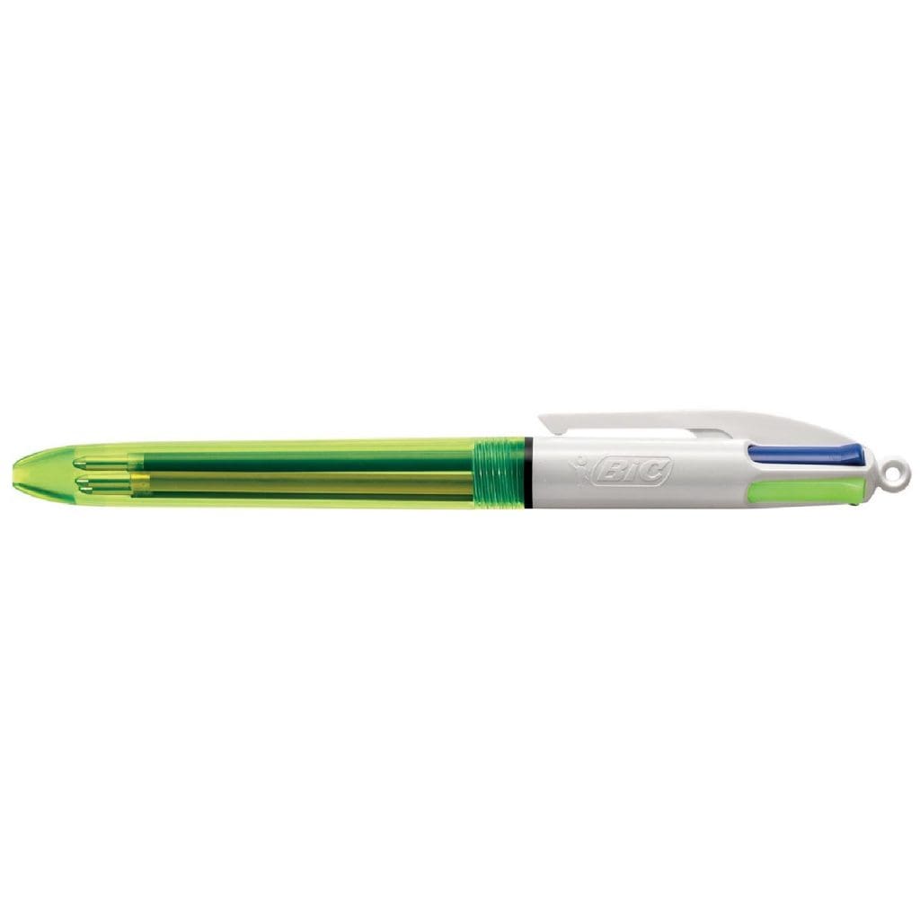BIC 4 Colors Ball Pen 1.0mm / Fluo قلم حبر 4 الوان