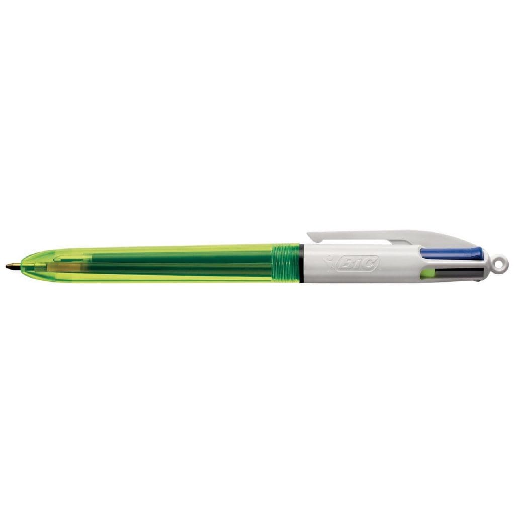 BIC 4 Colors Ball Pen 1.0mm / Fluo قلم حبر 4 الوان