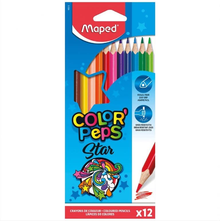 Maped Triangular Coloring Pencils 12 Colors / 183212 تلوين خشب