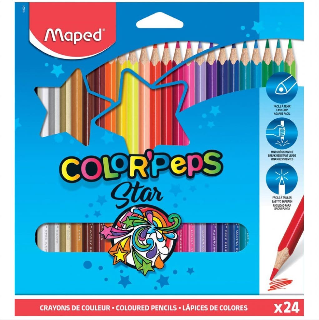Maped Triangular Coloring Pencils 24 Colors / 183224 تلوين خشب