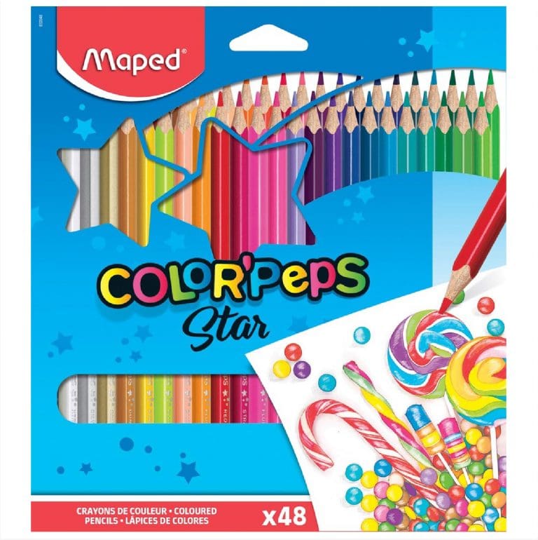 Maped Coloring Pencils 48 Colors Triangular Star / 832048 تلوين خشب