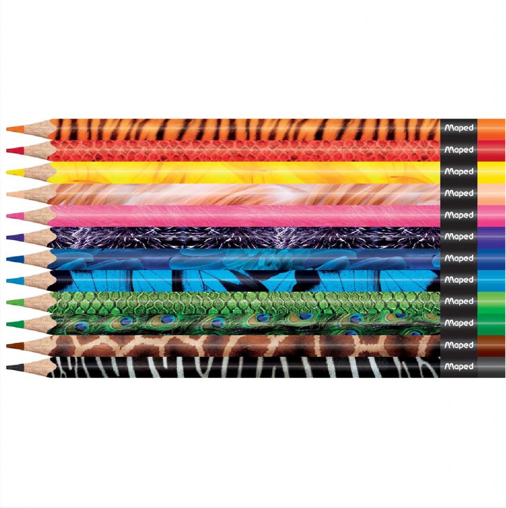 Maped Coloring Pencils 12 Colors Animals / 832212 تلوين خشب