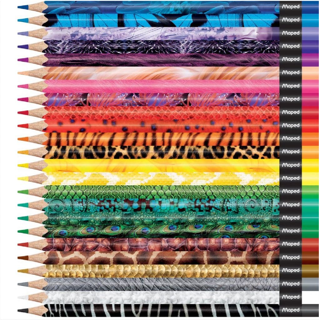 MAPED Coloring Pencils 24 Colors Animals / 832224 تلوين خشب