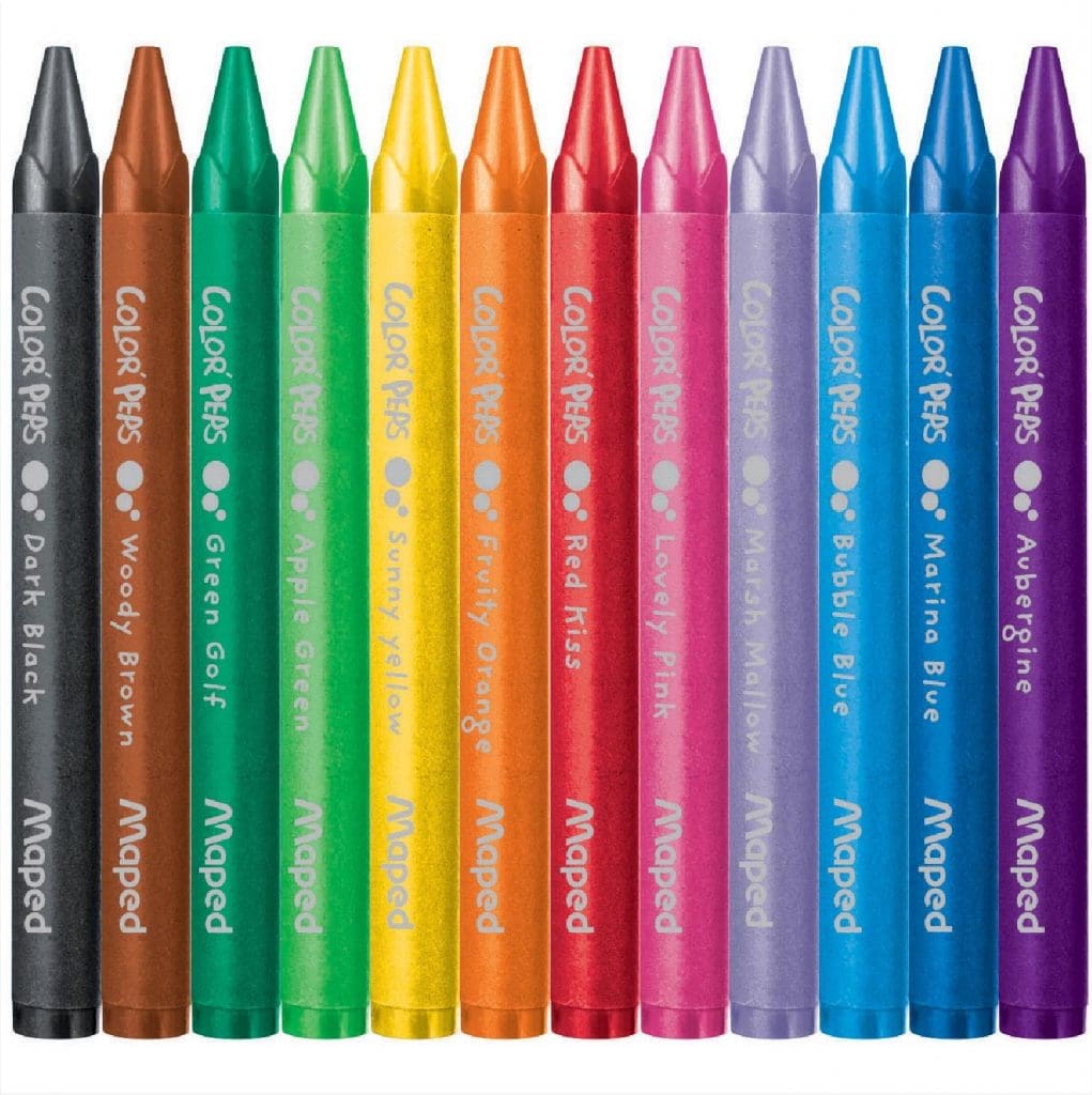 Maped Wax Crayons 12 Colors / 861011 تلوين شمع