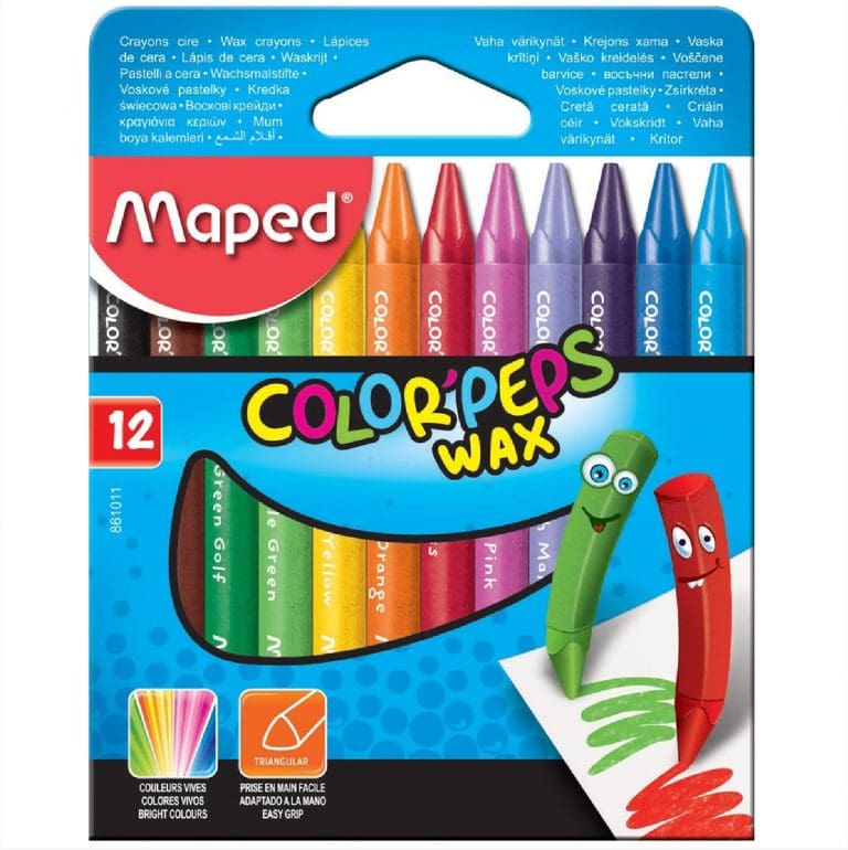 Maped Wax Crayons 12 Colors / 861011 تلوين شمع