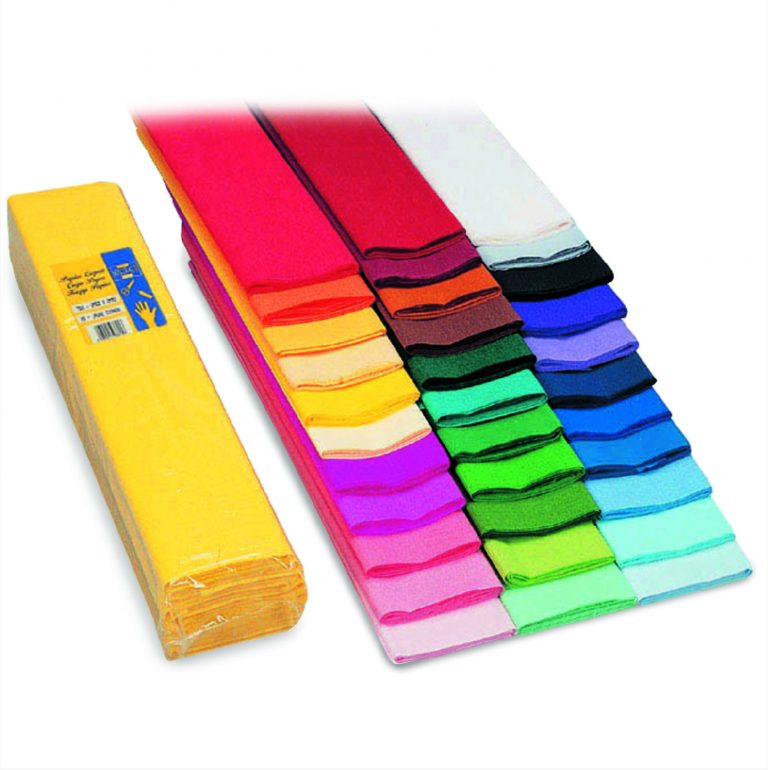 CREPE Paper 50cm*2m Assorted Colors ورق كريب