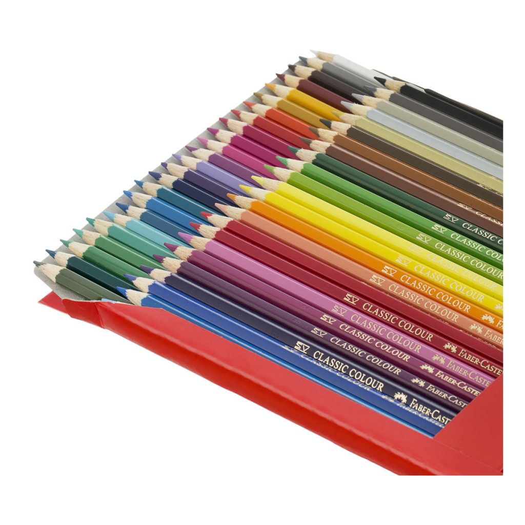 Faber Castell Coloring Pencils 48 Colors / 115858 Red تلوين خشب