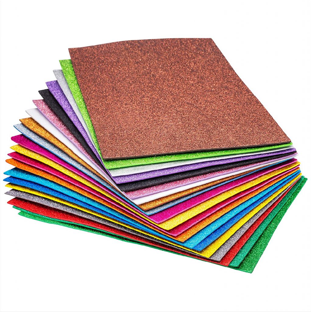 Glittered Eva Foam Board (Papier Mousse) 50*70cm اسفنج برق