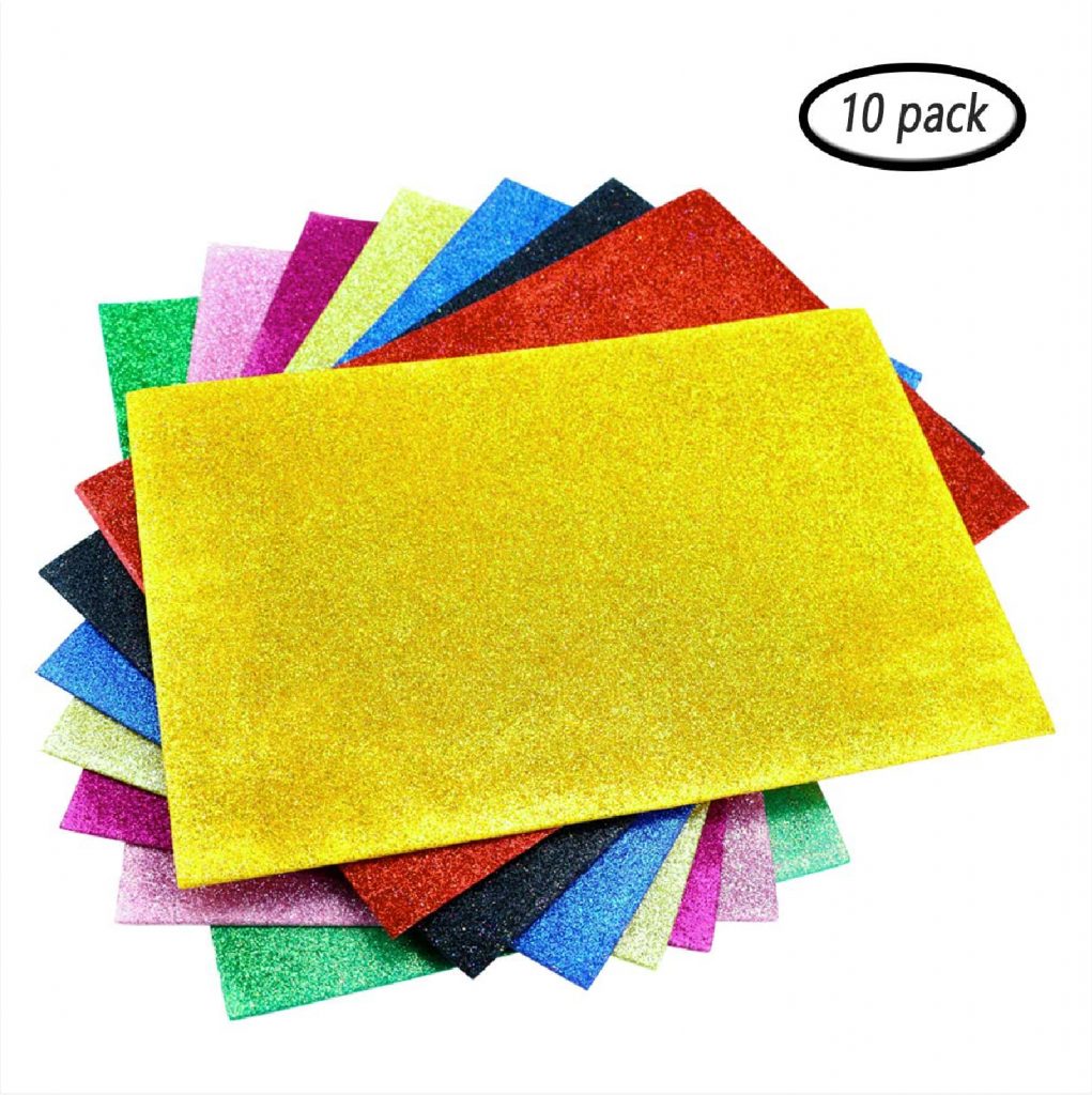 ADHESIVE Glittered Eva Foam Board 50*70 / AN اسفنج برق لاصق