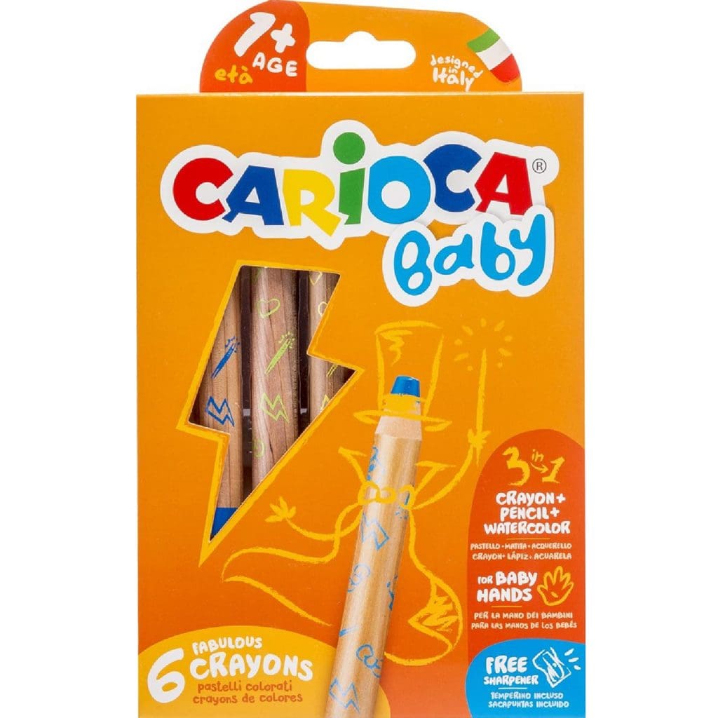 Carioca Baby Coloring Pencils 6 Colors Jumbo 3IN1 / 42817
