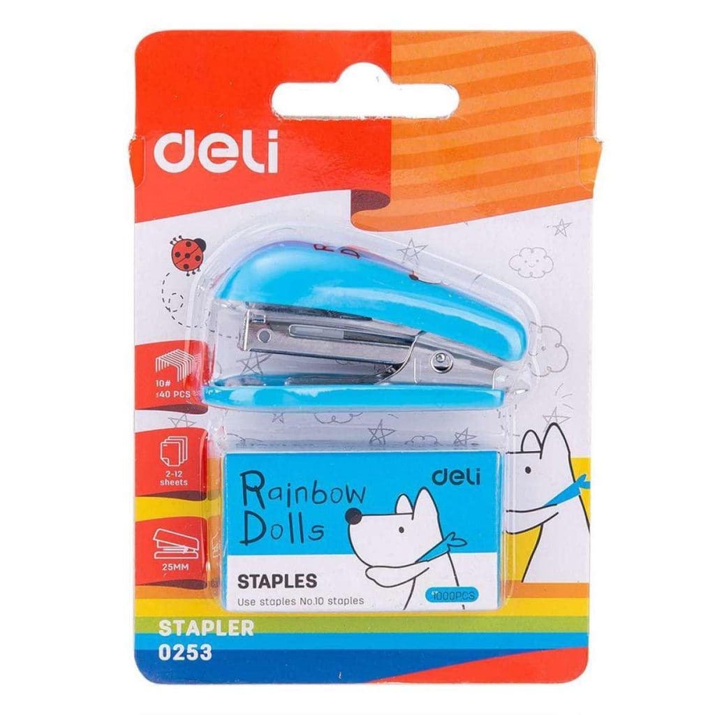 Deli Mini Stapler Set With Staples No.10 12sh / 0253 مكبس مع خرطوش