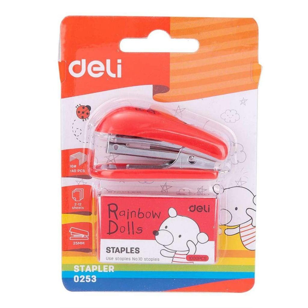 Deli Mini Stapler Set With Staples No.10 12sh / 0253 مكبس مع خرطوش