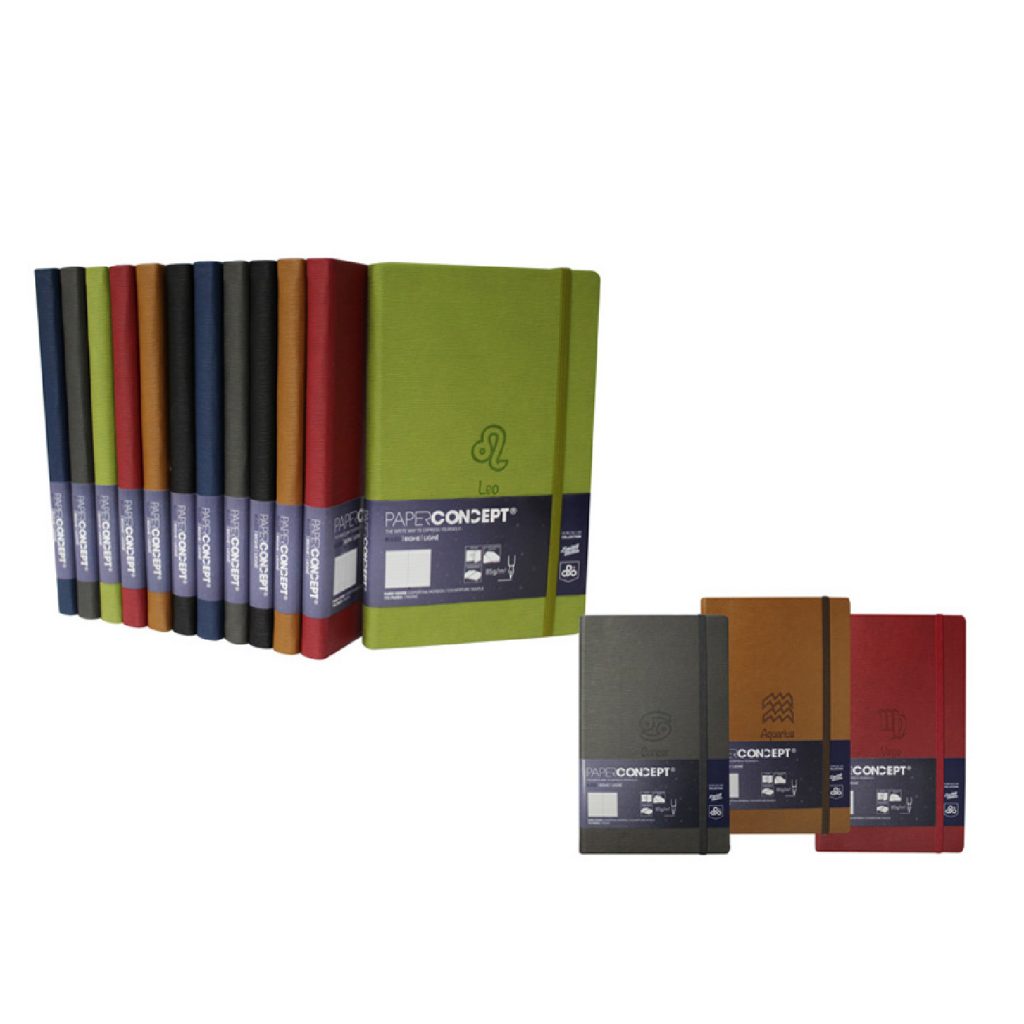 Paper Concept Note Book Lines 130*210mm With Elastic 96sh 85g Hard Cov. / HC9211 OPP