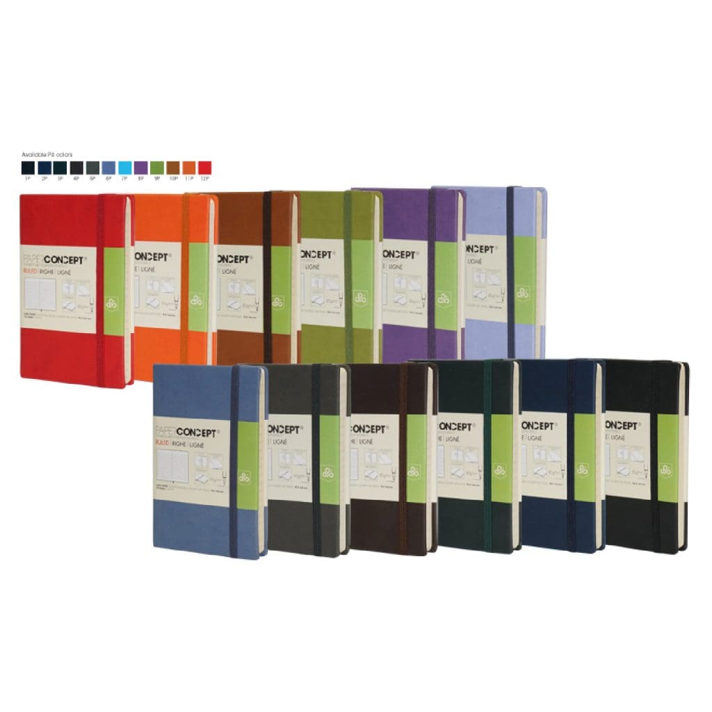 Paper Concept Note Book Lines 90*140mm With Elastic 96sh 85g Hard Cov. Fluo / ML9411 OPP