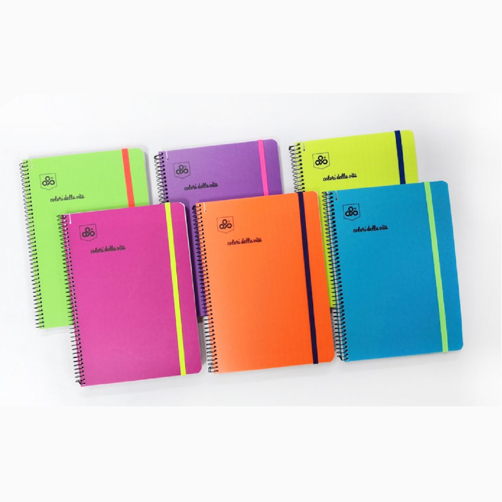 OPP Colori PP7004/S Plastic Univ. Notebook A4 Spiral Square / Elastic 72sh 70g دفتر