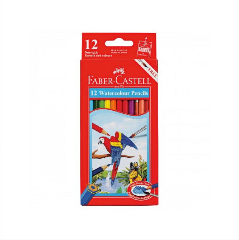 Faber Castell Watercolor Pencils 12 Colors / 114462 تلوين مائي خشب