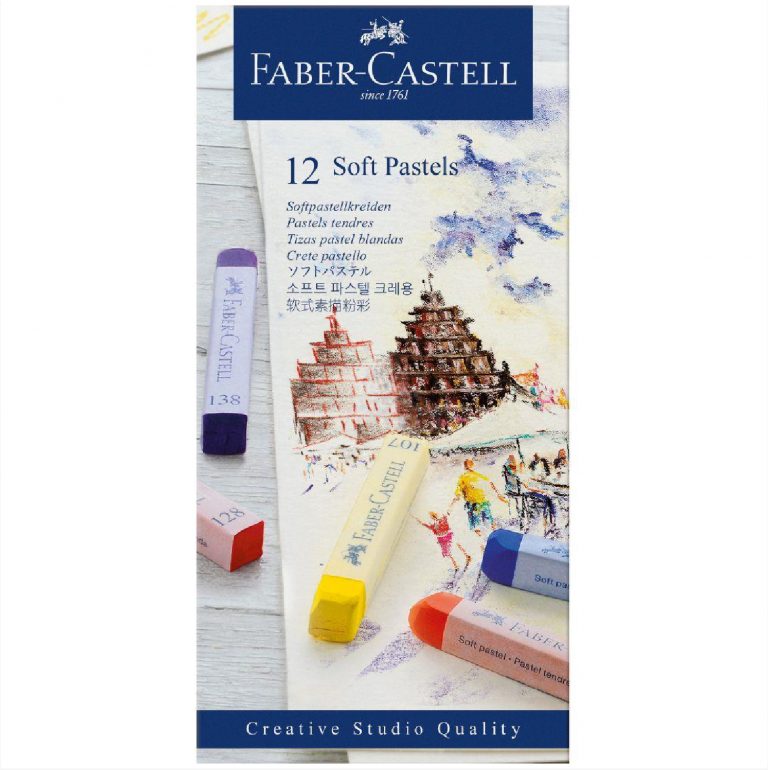 Faber Castell Soft Pastels 12 Colors Long / 128312 تلوين باستيل طبشوري