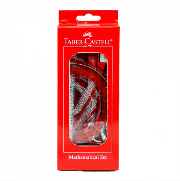 Faber Castell Metal Geometric Set / 177200 علبة هندسة معدن