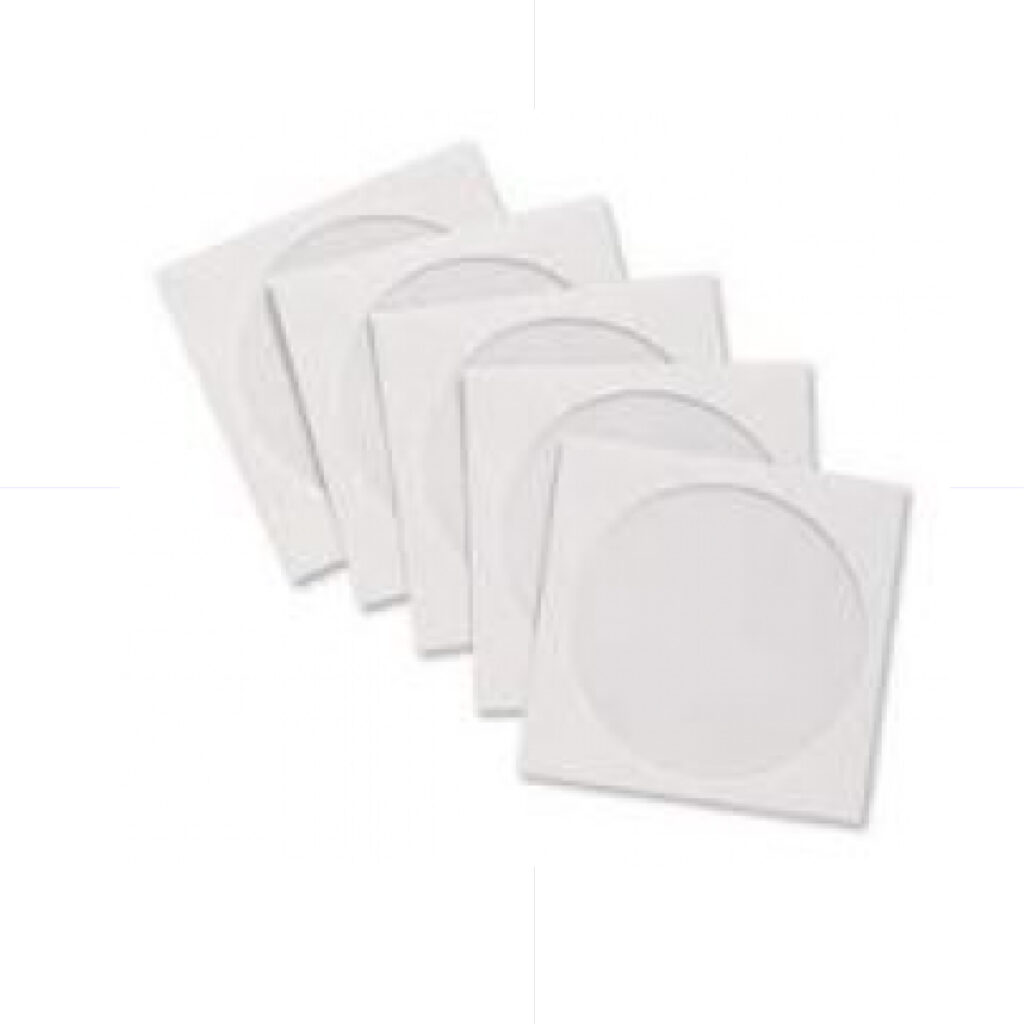 Paper Pouch* White CD Envelopes Window 125*125mm 50/Pack 100g غلاف سيدي مع فتحة
