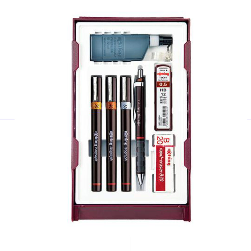 ROTRING College Set COLLEGE 0.2/0.4/0.6 Pens + Accessories S0699390