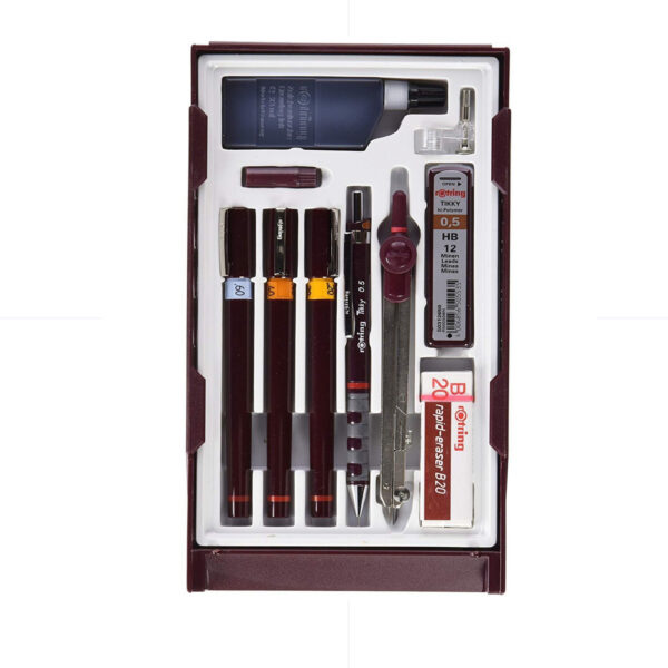 ROTRING College Set MASTER 2/4/6 Pens + Acc. + Compass S0699450