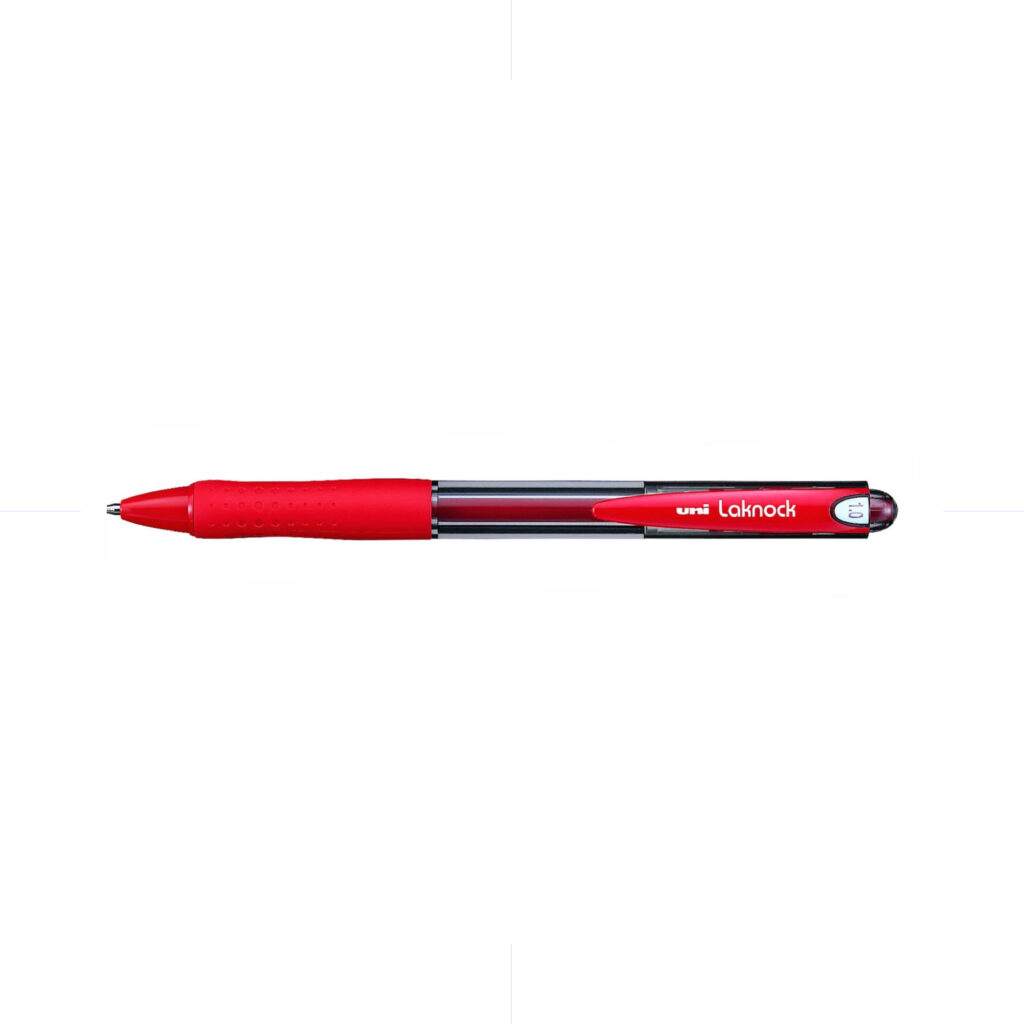 Uni-ball Laknock Ball Pen 1.0 RED SN-100(10) قلم حبر