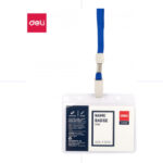 Deli Badge Name / ID Holder / 5756 Horizontal 105*70mm اتيكيت اسم مع ربطة عنق