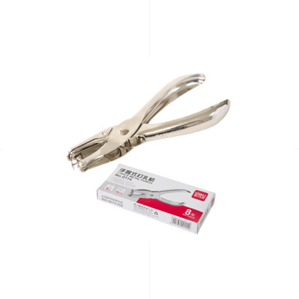Deli Punch 1 Hole 8sh Silver / 0114 بخاشة ورق