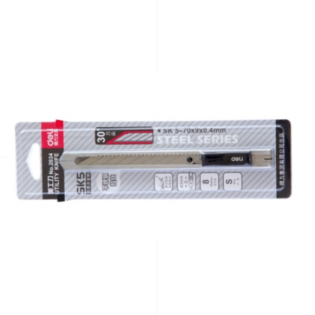 Deli Small Cutter Knife Metal / 2058 مشرط شفرة رفيعة