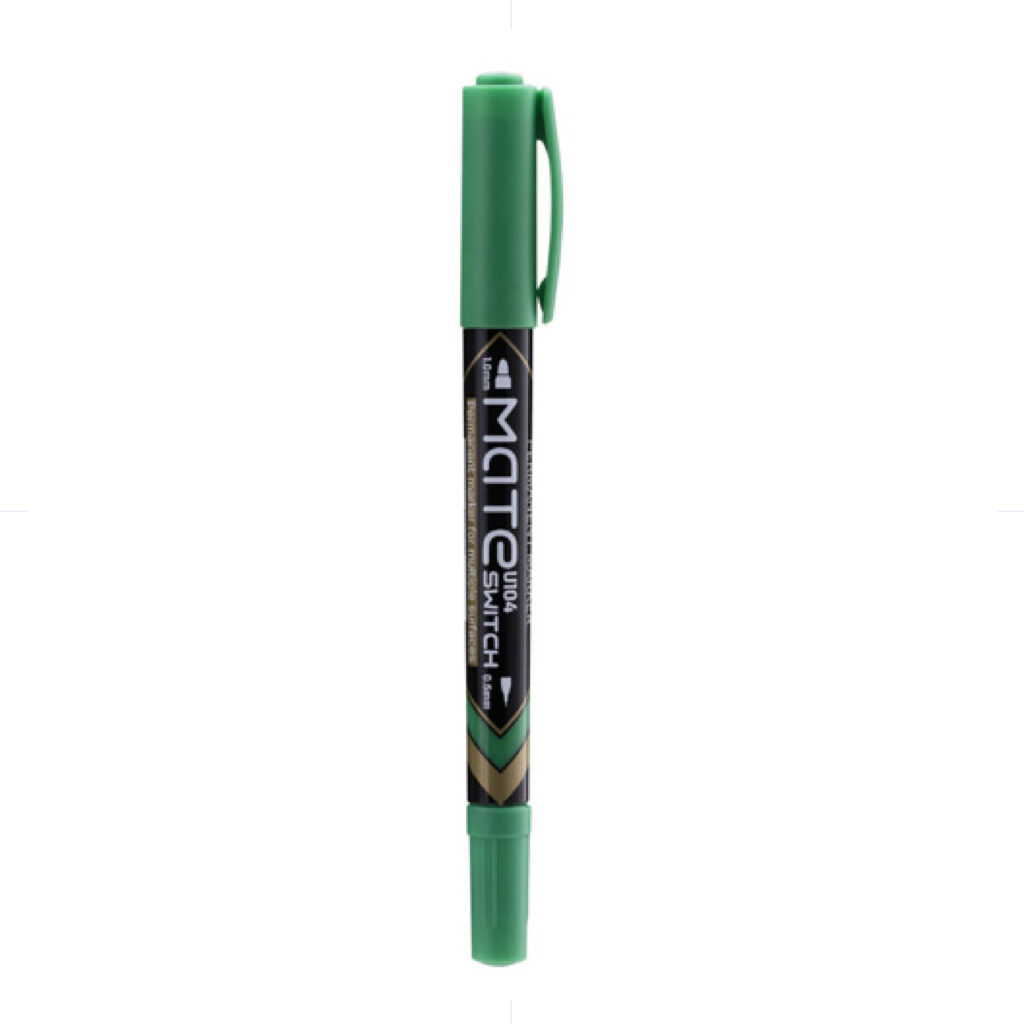 Deli OHP Permanent Pen Dual Tip  0.5 - 1.0 / U10430 قلم ماركر براسين