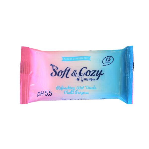 LEEN Hand Sanitizer Soft & Cozy Wet Wipes 15sh مناديل معقمة