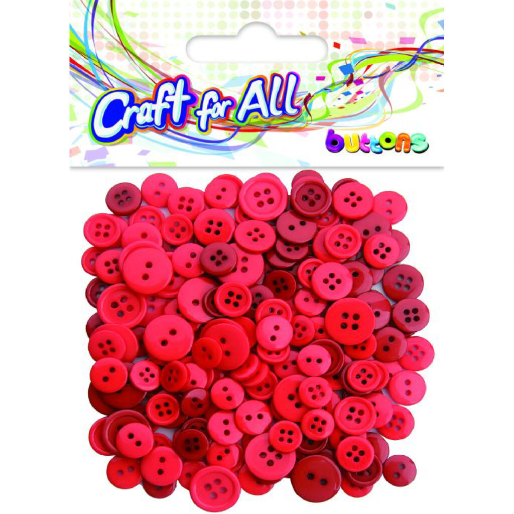 CFA Plastic Colored Buttons 10-15mm Red / CA-232 ازرار بلاستيك للاشغال